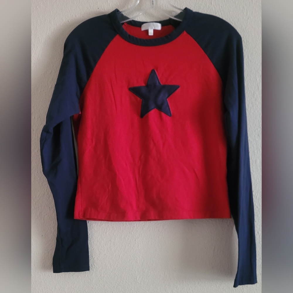 Riley + James Sz Large Star Long Sleeve Tee